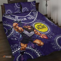 Custom AFL Dockers NAIDOC Week Quilt Bed Set Keep The Fire Burning Indigenous Art