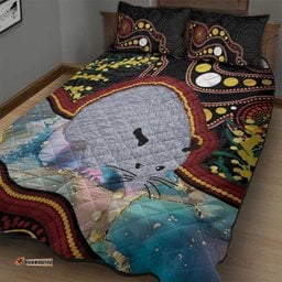 Australia Possum Quilt Bed Set Aboriginal Art Mix Aussie Opal