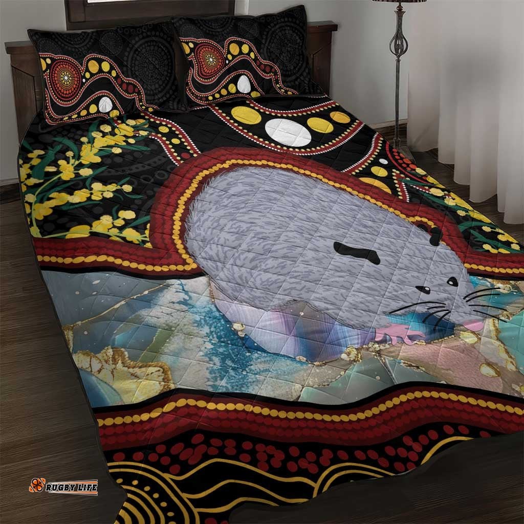 Australia Possum Quilt Bed Set Aboriginal Art Mix Aussie Opal