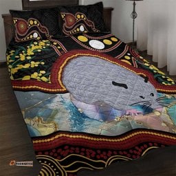Australia Possum Quilt Bed Set Aboriginal Art Mix Aussie Opal