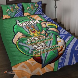 Canberra Raiders Quilt Bed Set - A True Champion Will Fight Through Anything With Polynesian Patterns