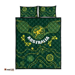 Australia 2024 Rugby Quilt Bed Set Go Wallabies