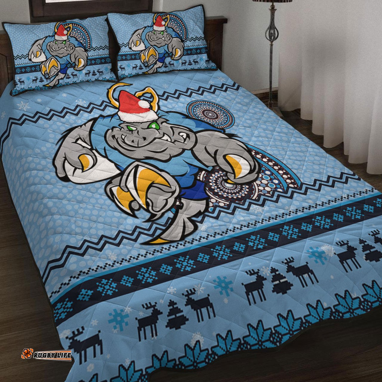 New South Wales Quilt Bed Set - Australia Ugly Xmas With Aboriginal Patterns For Die Hard Fans