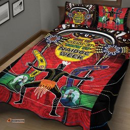 Australia Naidoc Week Quilt Bed Set - Celebrate Naidoc Week Aboriginal Inspired Culture "Get up, Stand up, Show up," Quilt Bed Set