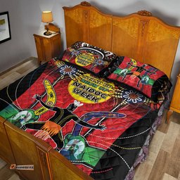 Australia Naidoc Week Quilt Bed Set - Celebrate Naidoc Week Aboriginal Inspired Culture "Get up, Stand up, Show up," Quilt Bed Set