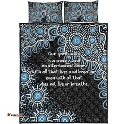 Australia Aboriginal Quilt Bed Set - The More You Know The Less You Need Blue Quilt Bed Set