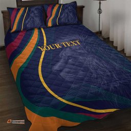 Custom Sri Lanka Cricket Quilt Bed Set Shri Lanka Jathika Crikat Kandayama