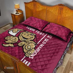 Custom QLD Maroons Rugby Quilt Bed Set Cane Toads Polynesian Pattern Tropical Vibes