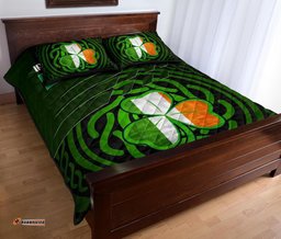 Ireland Quilt Bed Set Ireland Symbol With Celtic Patterns