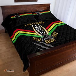 NRL Panthers Quilt Bed Set Premiers Three Peat Proud Of Our Boys Black