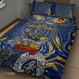 west coast eagles naidoc week 2024 quilt bed set mascot football dt02