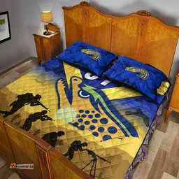 Custom Personalised Parramatta Eels ANZAC Quilt Bed Set Simple Style Blue