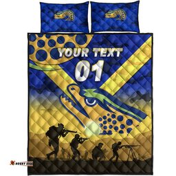 Custom Personalised Parramatta Eels ANZAC Quilt Bed Set Simple Style Blue