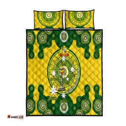 Australia Cricket Quilt Bed Set World Cup 6th Champions Trophy National Color
