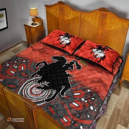 Custom Personalised St. George Illawarra Dragons ANZAC Quilt Bed Set Indigenous Vibes Red