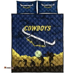 North Queensland Cowboys ANZAC Quilt Bed Set Simple Style Blue
