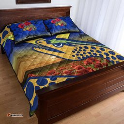 Parramatta Eels ANZAC Quilt Bed Set Poppy Flowers Vibes Blue