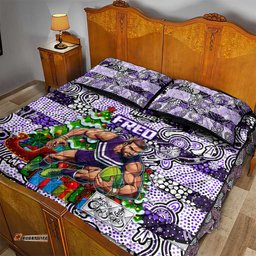 Freo Football Merry Christmas Quilt Bed Set Indigenous Australian Art