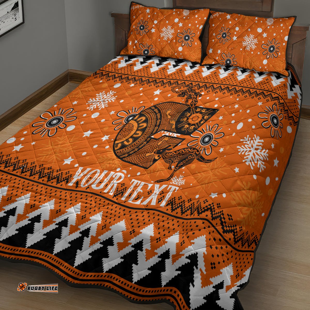 Custom Giants Football Quilt Bed Set Christmas Vibe 09