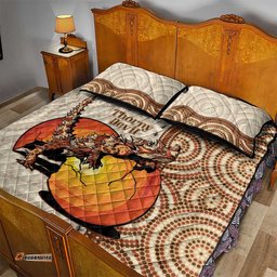 Thorny Devil Australia Quilt Bed Set Baby Moloch Horridus With Ants Aboriginal Art