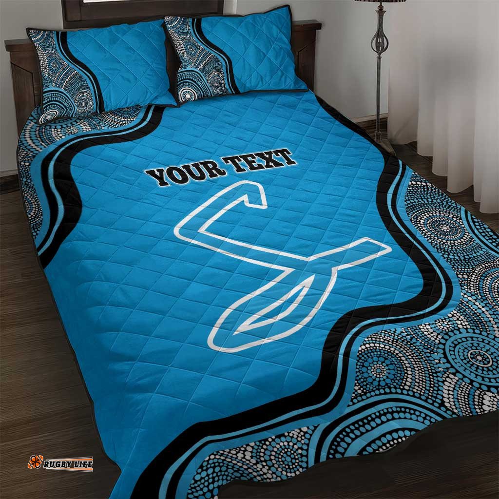Custom Adelaide Strikers Quilt Bed Set Indigenous Art Grunge Style