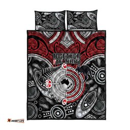 Aotearoa and Australia Quilt Bed Set New Zealand Honour The Treaty Ake!Ake!Ake!