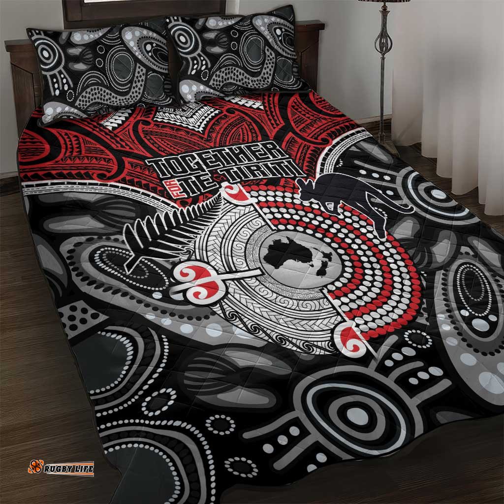 Aotearoa and Australia Quilt Bed Set New Zealand Honour The Treaty Ake!Ake!Ake!