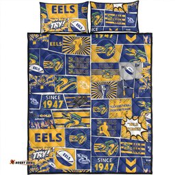 Parramatta Eels Quilt Bed Set - Team Of Us Die Hard Fan Supporters Comic Style