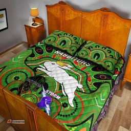 South Sydney Rabbitohs Quilt Bed Set Indigenous Premiers The King Green