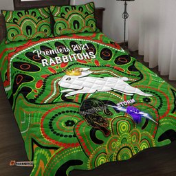 South Sydney Rabbitohs Quilt Bed Set Indigenous Premiers The King Green