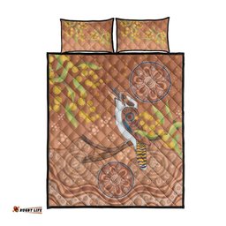 Kookaburra Aboriginal Dot Painting Quilt Bed Set