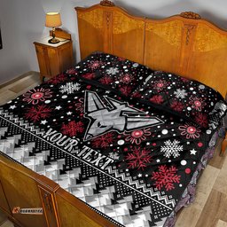 Custom Bombers Football Quilt Bed Set Christmas Vibe 01