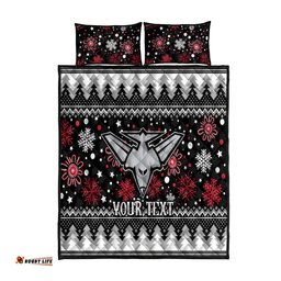 Custom Bombers Football Quilt Bed Set Christmas Vibe 01