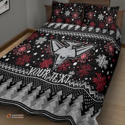 Custom Bombers Football Quilt Bed Set Christmas Vibe 01