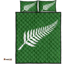 New Zealand Flag Silver Fern Green Quilt Bedding Sets