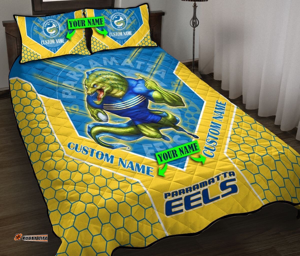 Nrl Bedding Set Parramatta Eels Quilt Bed Set Mascot