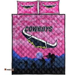 North Queensland Cowboys ANZAC Quilt Bed Set Simple Style Pink