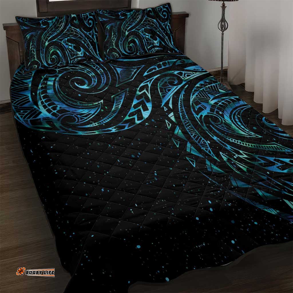 New Zealand Tribal Tattoo Quilt Bed Set With Matariki Art