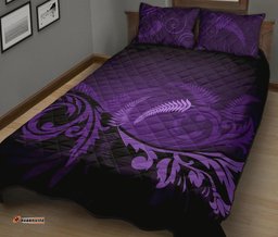 New Zealand Silver Fern Quilt Bed Set Purple 01