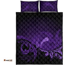New Zealand Silver Fern Quilt Bed Set Purple 01