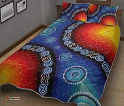 Quilts Bed Set Aboriginal Color Dot Painting