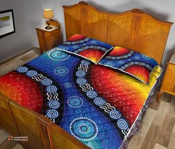 Quilts Bed Set Aboriginal Color Dot Painting