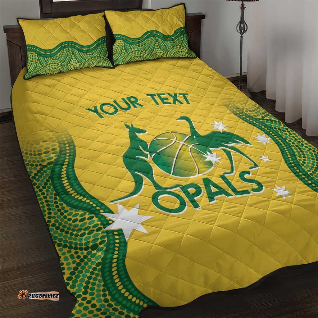 Custom Australia Opals Quilt Bed Set Indigenous Art