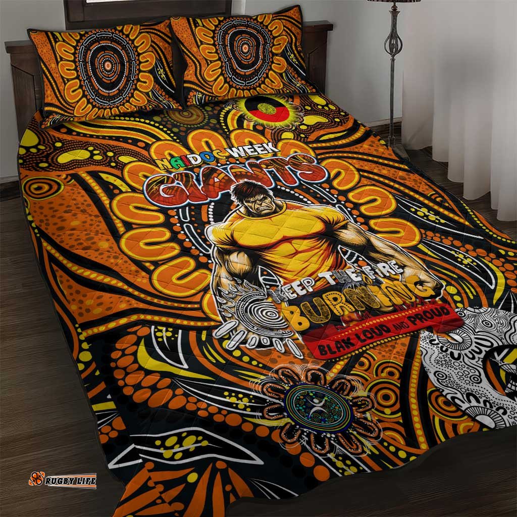GWS Giants NAIDOC Week 2024 Quilt Bed Set Mascot Football