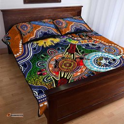 Custom NAIDOC Week 2024 GWS Giants Quilt Bed Set Australia Aboriginal Dot Painting