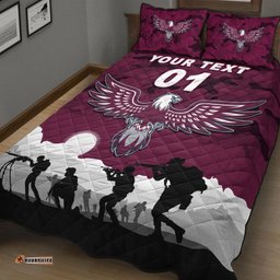 Custom Personalised Manly Warringah Sea Eagles ANZAC Quilt Bed Set Simple Style
