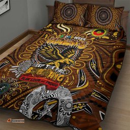 Hawthorn Hawks NAIDOC Week 2024 Quilt Bed Set Mascot Football