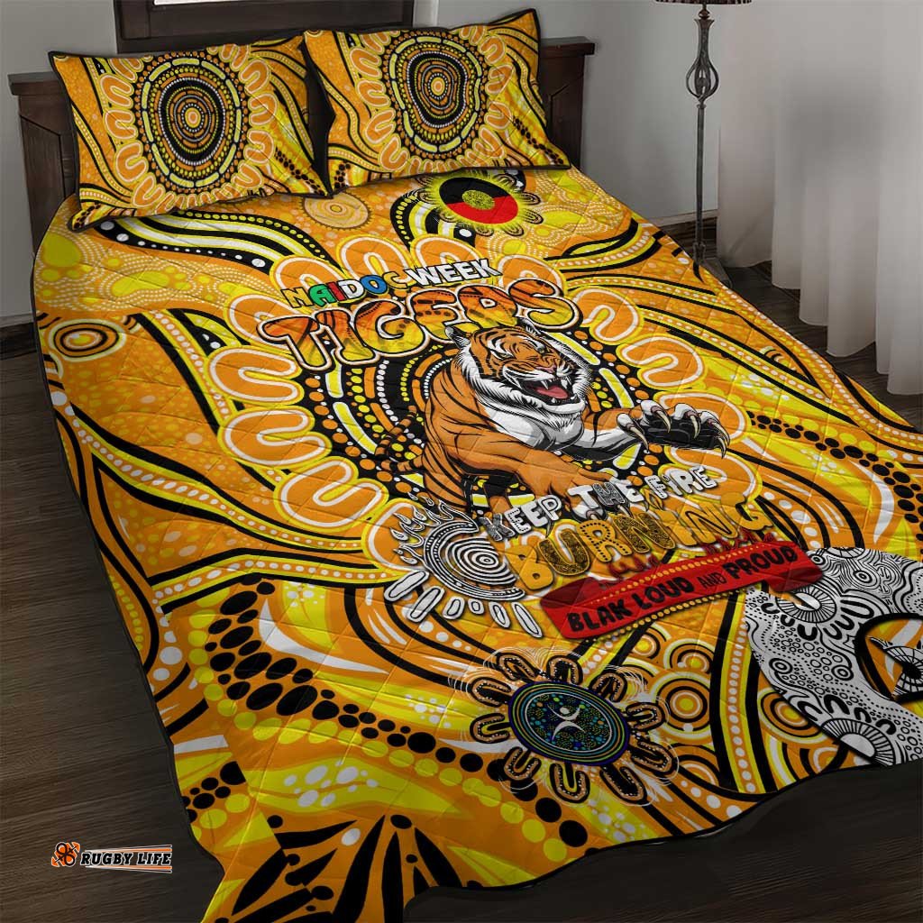 Richmond Tiger NAIDOC Week 2024 Quilt Bed Set Mascot Football