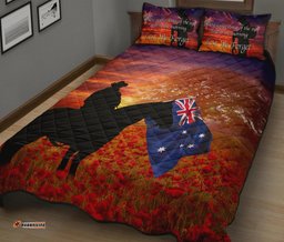 ANZAC Day Quilt Bed Set Lest We Forget 01