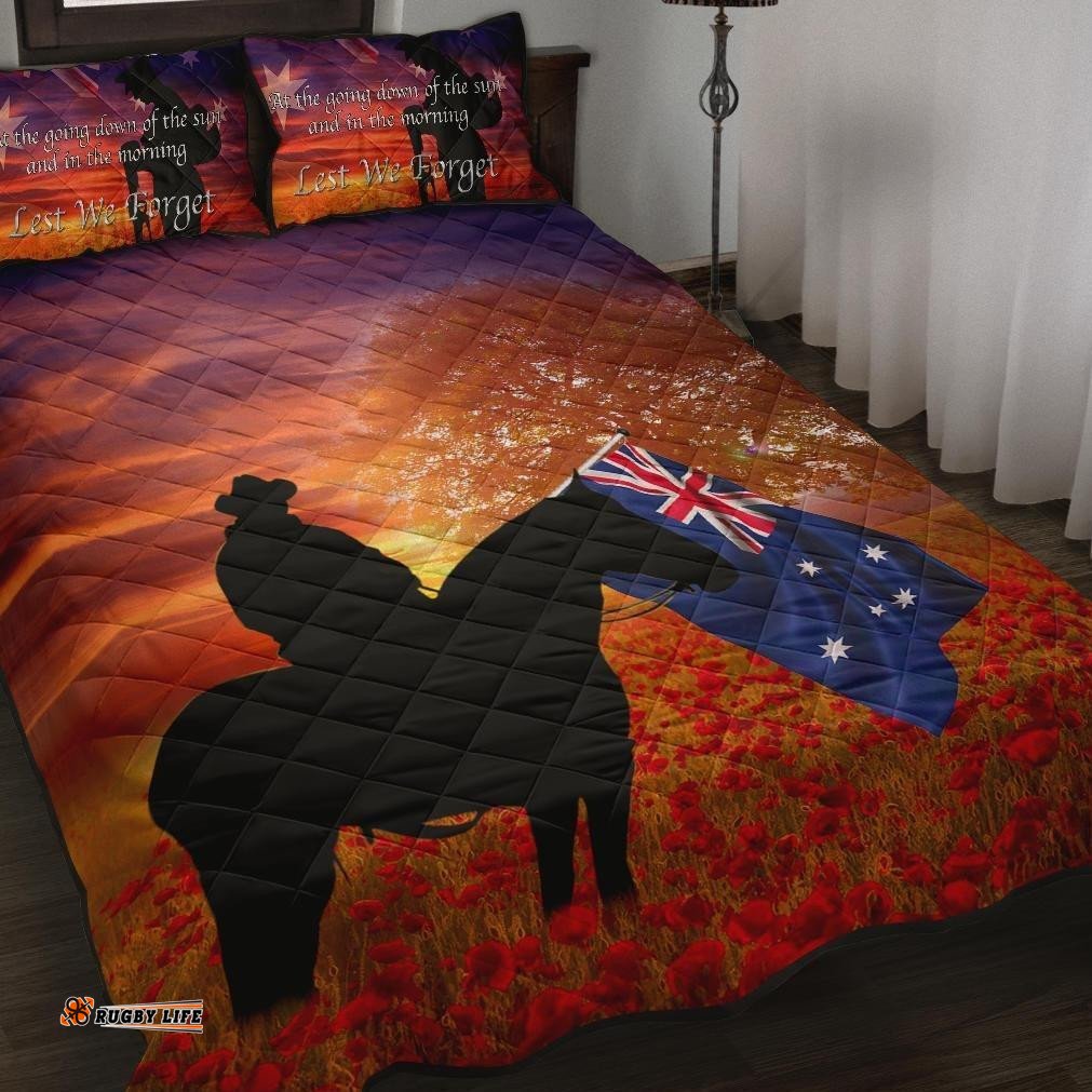 ANZAC Day Quilt Bed Set Lest We Forget 01